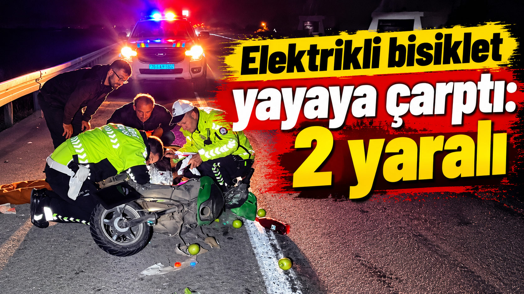 Elektrikli bisiklet yayaya çarptı: 2 yaralı